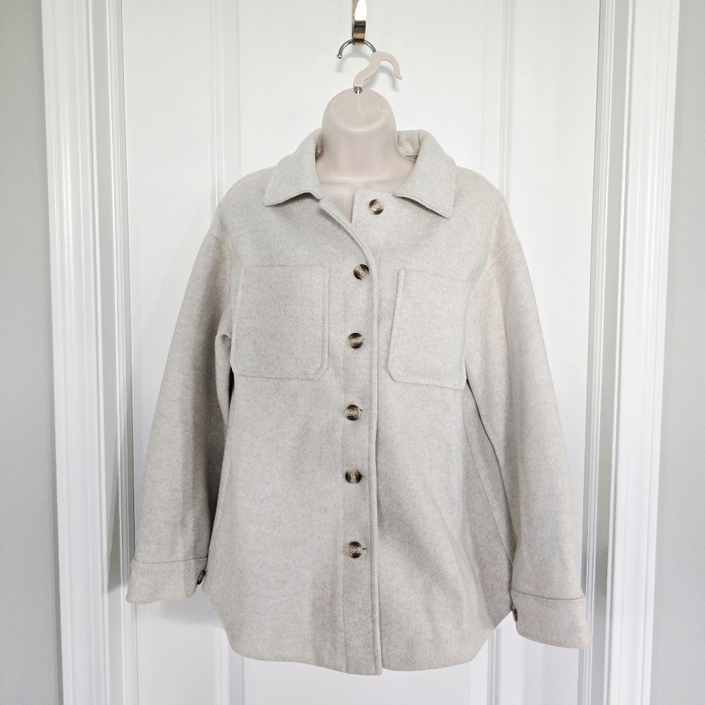 Women's Beige Utility Jacket Sz Small Worn 1x